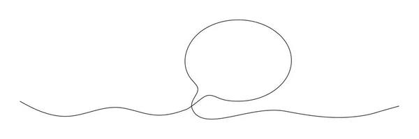 Speech Bubble Continuous One Line Drawing Chat Linear Symbol Dialogue — Stock Vector