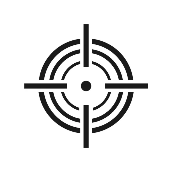 Снайперский Прицел Reget Aim Icon Прицел Снайперской Винтовки Вектор Изолирован — стоковый вектор
