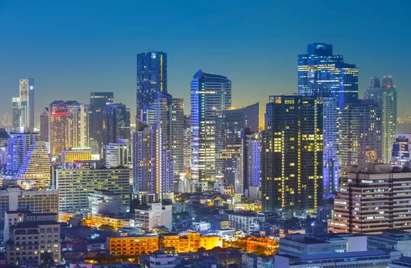 Bangkok città vista notturna — Foto Stock
