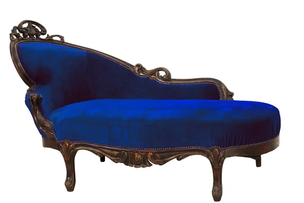 Niebieska sofa starodawny — Zdjęcie stockowe