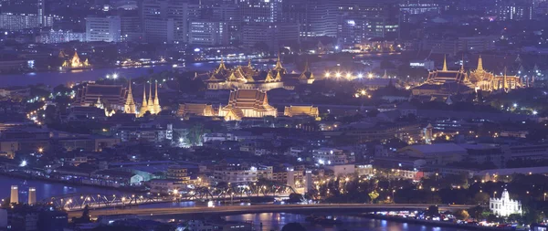 Stadt bei Nacht, Bangkok, Thailand — Stockfoto