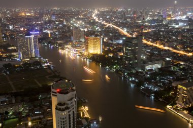 Bangkok şehir alacakaranlıkta