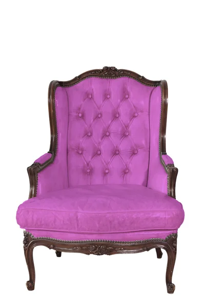 Ancien fauteuil en cuir blanc — Photo