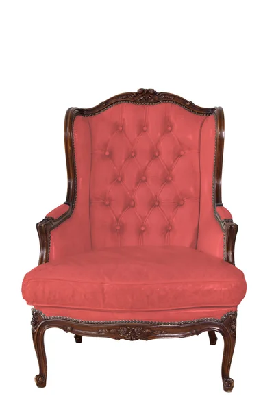 Ancien fauteuil en cuir blanc — Photo