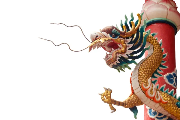 Золотой китайский дракон — стоковое фото