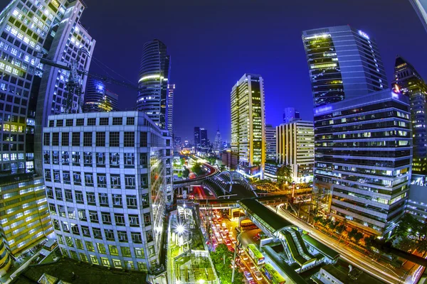 Bangkok ciudad vista de noche — Foto de Stock