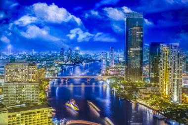 şehir şehir Bangkok gece