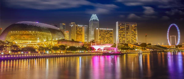 Singapur v noci — Stock fotografie