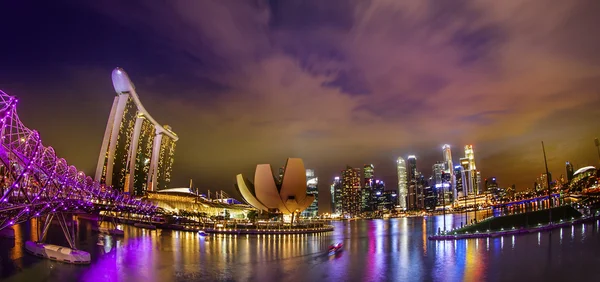 Landscaoe obchodní čtvrti v Singapuru — Stock fotografie
