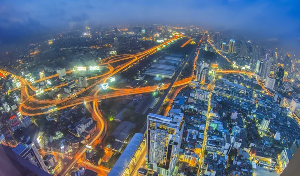 Bangkok city night view — Stockfoto