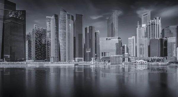 Paisaje del distrito financiero de Singapur — Foto de Stock