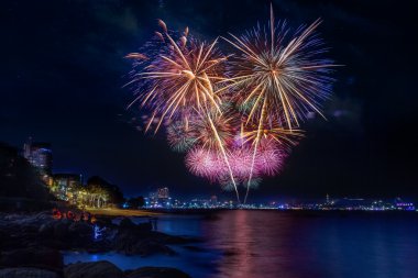 Fireworks pattaya Beach, Tayland