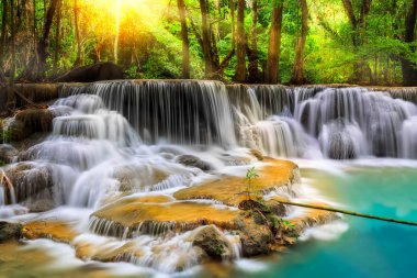 Erawan Waterfall in Kanchanaburi Province clipart