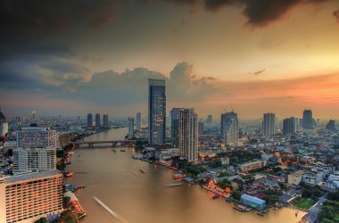 manzara nehir bangkok City 
