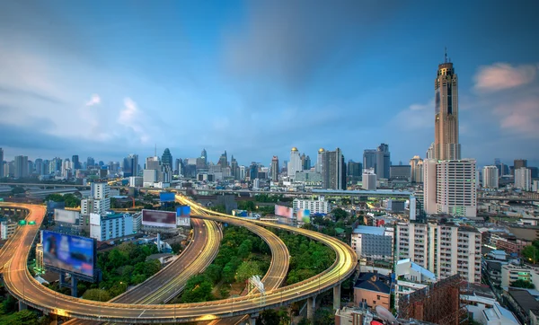 Bangkok miasto nocą — Zdjęcie stockowe