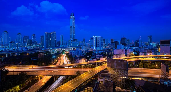 Bangkok Stadt Nacht Ansicht — Stockfoto