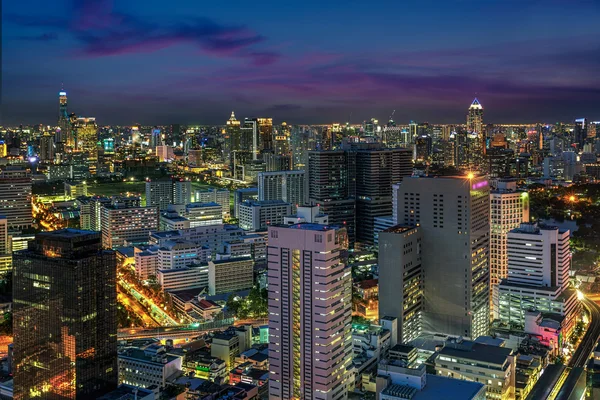 Bangkok Stadt Nacht Ansicht — Stockfoto