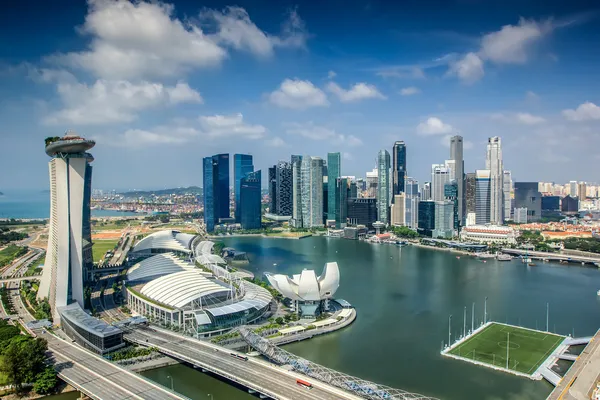 Landschap van Singapore stad — Stockfoto