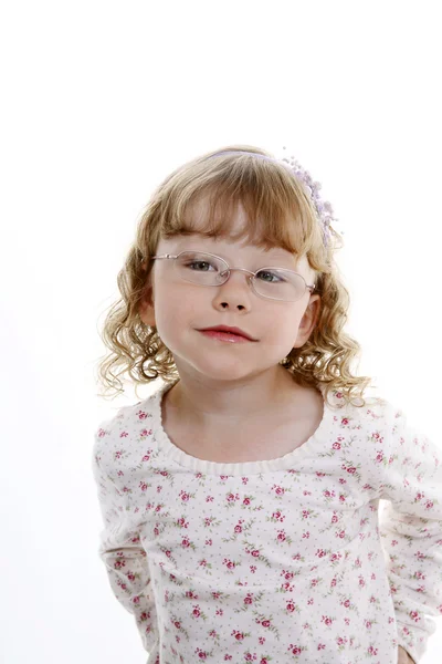 Chica usando gafas — Foto de Stock