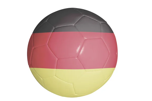 Tysk flagg bild på fotboll — Stockfoto