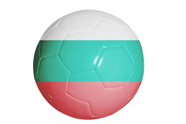 Bulgarien flagga på fotboll — Stockfoto