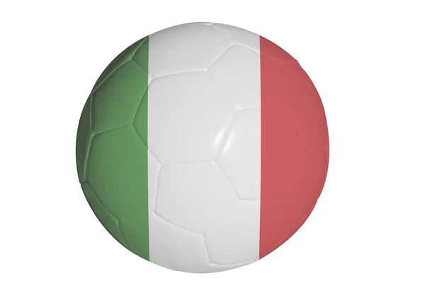 Italia bandiera sul pallone da calcio — Foto Stock