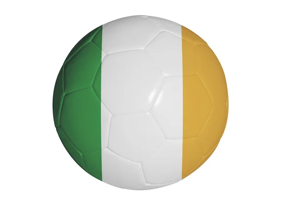 Ierland vlag op voetbal — Stockfoto