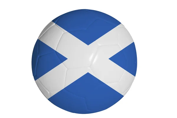 Skottlands flagga på fotboll — Stockfoto