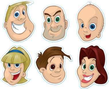 gülümseyen yüzler dolabı magnet, çıkartmalar