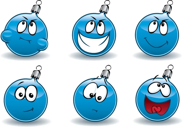 Christmas ball-ball emoticons — Stock Photo, Image