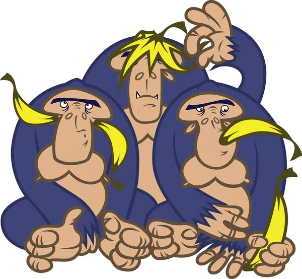 Hear no evil, See no evil, Speak no evil — Stock Photo, Image