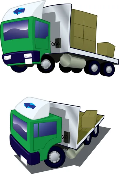 Two trucks from different angle — Stock Photo, Image