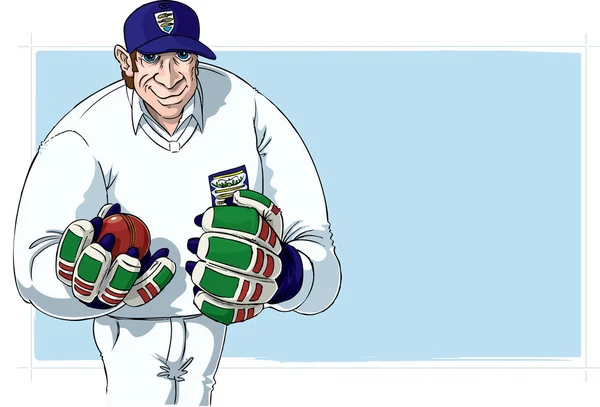 Hráč kriketu — Stock fotografie