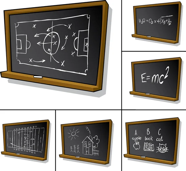Cartoon blackboard set — Stock Photo, Image