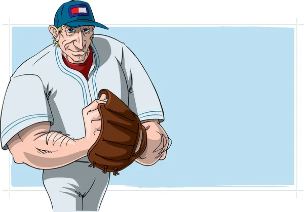 Honkbal speler cartoon — Stockfoto