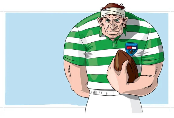 Rugby player with ball — Stock Photo, Image