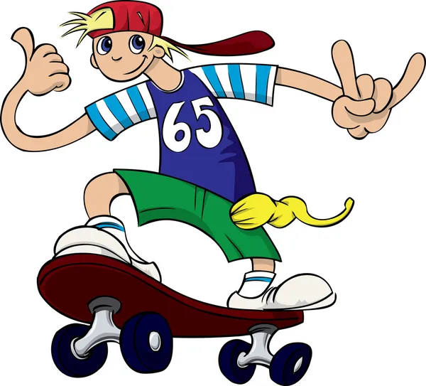 Young Boy Skateboarding — Stock Photo, Image