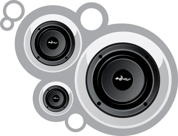 White shiny speakers Royalty Free Stock Photos