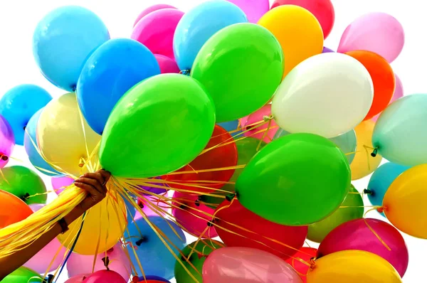 Multicolored Balloons Isolated White — Stock Photo, Image