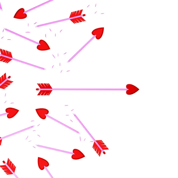 Cupids Arrow. Damaged arrow with a heart-shaped tip, broken in half. — Stockfoto