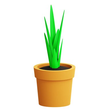 Kırık kilden saksılar. 3D görüntüleme, izole et. Kırık bir tencerenin güzel görüntüsü. Dağınık toprak. Bahçede çalış..