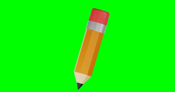 Lápis Animação Lápis Escrita Com Uma Borracha Desenhar Esboços Pequenos — Vídeo de Stock