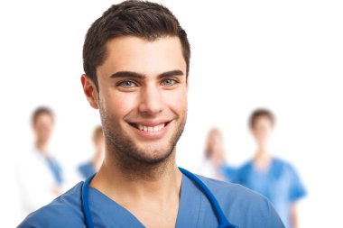 yakışıklı doktor portresi
