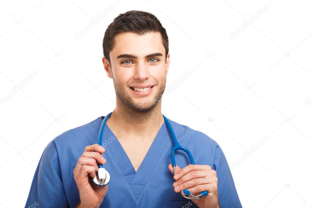 Doctor holding his stethoscope