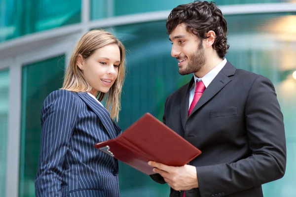 Businessman using a tablet — Stock Photo, Image