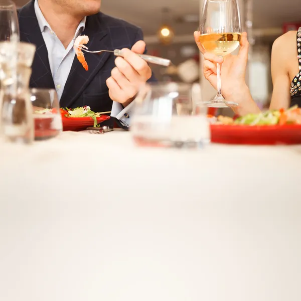 Couple having dinner Stock Photo