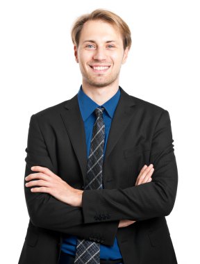 Gülümseyen bir iş adamının portresi