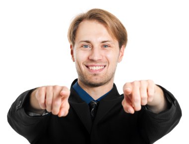 Yakışıklı iş adamı seni işaret ediyor.