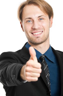 yukarı işaret yapmaya işadamı