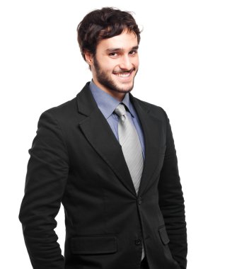 genç yakışıklı işadamı portresi